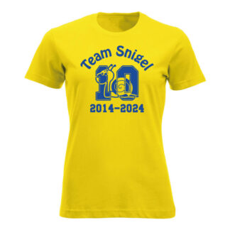 T-shirt 10 år Team Snigel, Dam